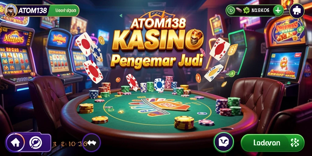 Tampilan gameplay seru di ATOM138 dengan berbagai permainan kasino.