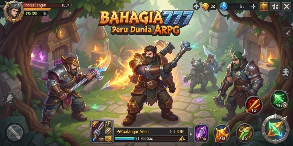 Tampilan seru dalam gameplay ARPG BAHAGIA777.