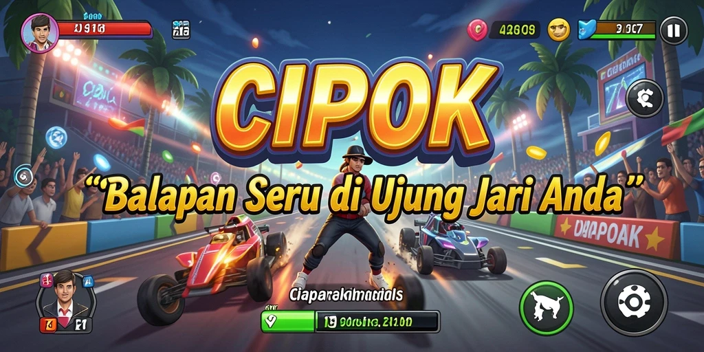 Tampilan seru gameplay balapan di CIPOK.