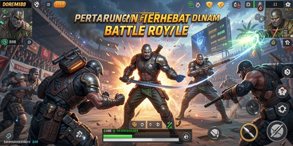 Gameplay mendebarkan di DOREMI88 dengan aksi Battle Royale.