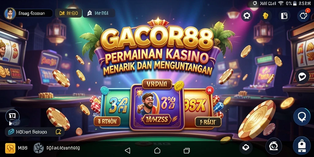 Tampilan gameplay menarik di GACOR88 saat bermain Kasino.