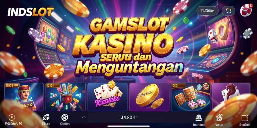 Tampilan gameplay mendebarkan dari INDSLOT di layar.