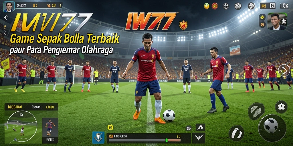 Tampilan screenshot IW777 menampilkan aksi pertandingan sepak bola yang mendebarkan.