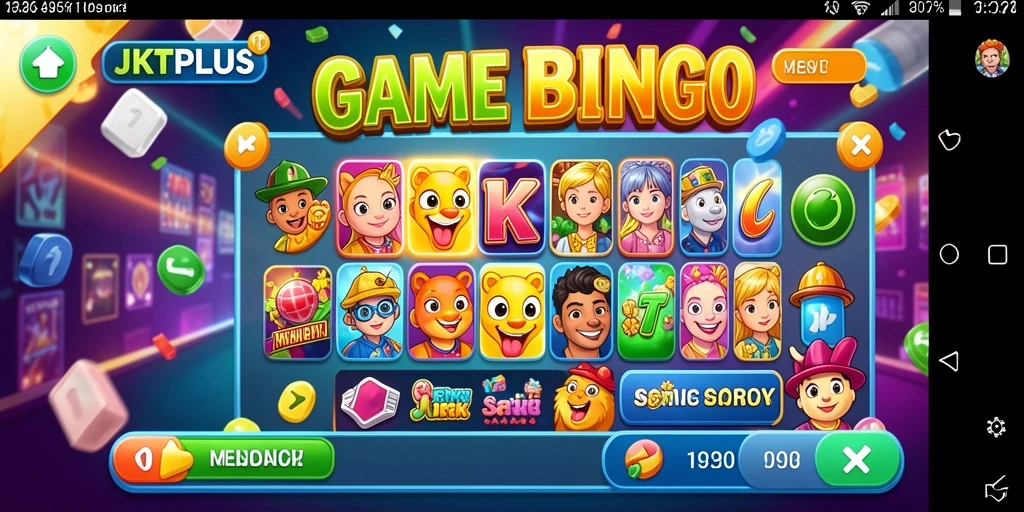 Screenshot gameplay JKTPLUS menampilkan suasana bingo yang seru.
