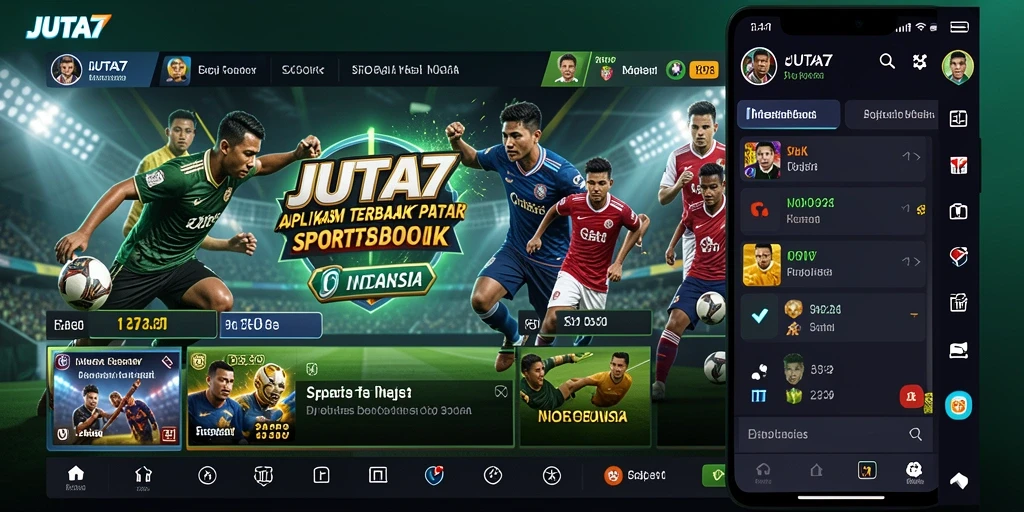 Screenshot utama <strong>JUTA7</strong> yang menampilkan berbagai opsi taruhan olahraga.