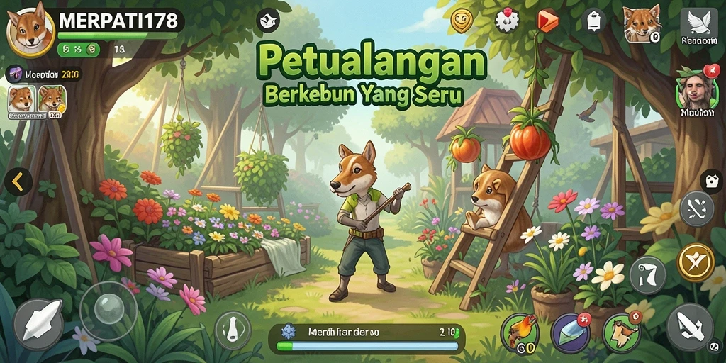 Gameplay menarik di kebun virtual MERPATI178 yang penuh warna.