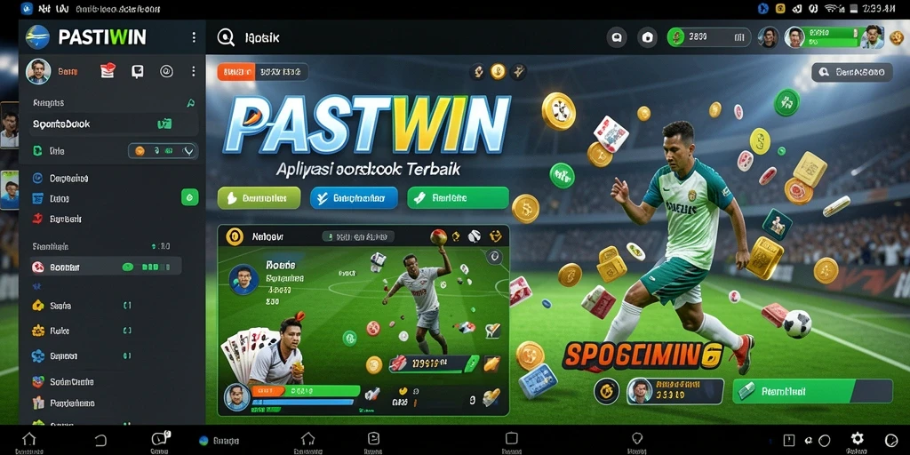 Screenshot utama PASTIWIN menunjukkan antarmuka taruhan yang menarik.