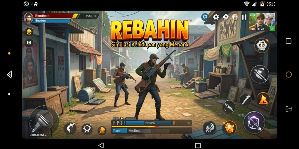 Tampilan gameplay menarik dari REBAHIN dengan interaksi dinamis.