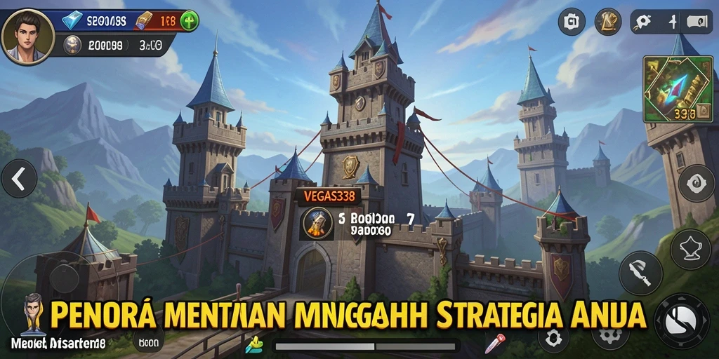 Tampilan gameplay <strong>VEGAS338</strong> yang mendebarkan dalam mode Tower Defense.